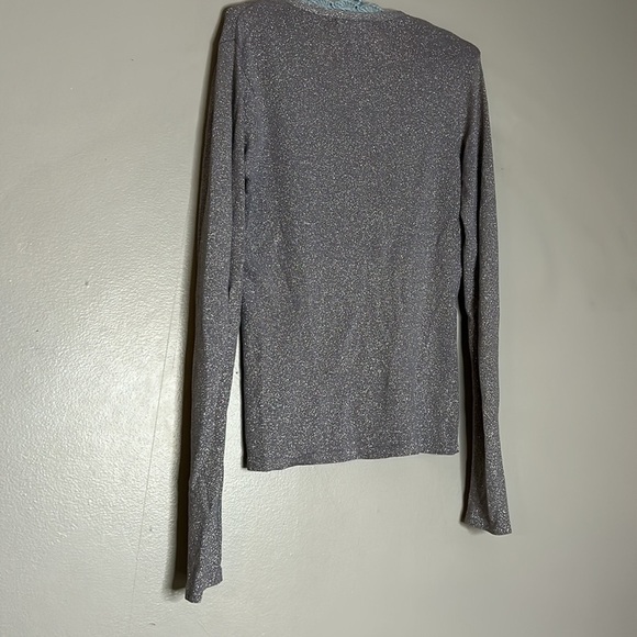 Vintage guess collection metallic lavender small V-neck cardigan women’s small - Picture 5 of 9
